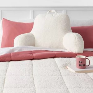 Room Essentials Faux Shearling Bed Rest Pillow