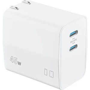 Insignia 45W Foldable Compact Dual USB-C Wall Charger