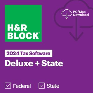 H&R Block Tax Software Deluxe + State 2024 PC/Mac [Download]